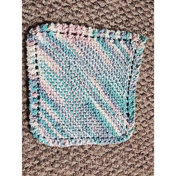 Lot of 10 Hand Crocheted Hot Pads Potholders Trivets Vintage - Picture 13 of 15